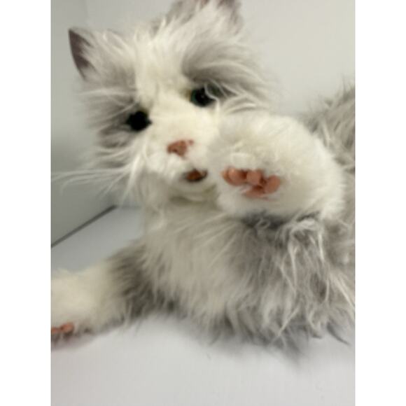 Ageless Innovations Joy For All Companion Pet Silver Cat Moves Sounds TESTED - Picture 3 of 10